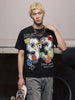 Men's Black Relaxed Fit Printed Casual T-Shirt
