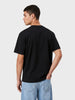 Men's Black Relaxed Fit Printed Casual T-Shirt