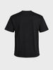 Men's Black Relaxed Fit Printed Casual T-Shirt