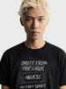 Men's Black Relaxed Fit Printed Casual T-Shirt