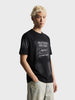 Men's Black Relaxed Fit Printed Casual T-Shirt