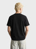 Men's Black Relaxed Fit Printed Casual T-Shirt