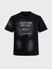 Men's Black Relaxed Fit Printed Casual T-Shirt