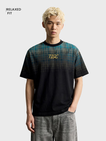 Men's Black Relaxed Fit Printed Casual T-Shirt