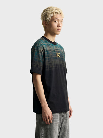 Men's Black Relaxed Fit Printed Casual T-Shirt
