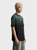 Men's Black Relaxed Fit Printed Casual T-Shirt