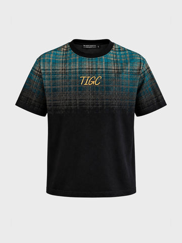 Men's Black Relaxed Fit Printed Casual T-Shirt