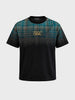 Men's Black Relaxed Fit Printed Casual T-Shirt
