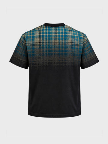 Men's Black Relaxed Fit Printed Casual T-Shirt