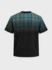 Men's Black Relaxed Fit Printed Casual T-Shirt