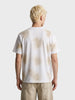 Men's White Relaxed Fit Printed Casual T-Shirt