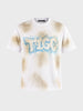 Men's White Relaxed Fit Printed Casual T-Shirt