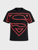 Men's Black Relaxed Fit Printed Casual T-Shirt