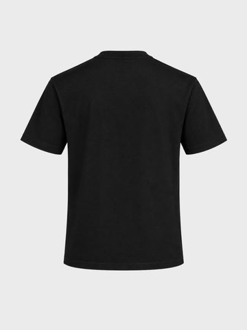 Men's Black Relaxed Fit Printed Casual T-Shirt
