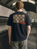 Men's Black Relaxed Fit Embroidered Casual T-Shirt