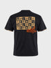 Men's Black Relaxed Fit Embroidered Casual T-Shirt