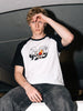 Men's White Relaxed Fit Printed Casual T-Shirt
