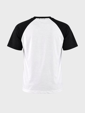 Men's White Relaxed Fit Printed Casual T-Shirt