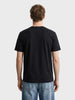 Men's Black Relaxed Fit Grafic Printed Casual T-Shirt