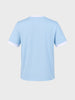 Men's Blue Relaxed Fit Embroidered Casual T-Shirt