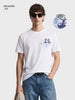 Men's White Relaxed Fit Embroidered Casual T-Shirt