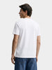 Men's White Relaxed Fit Embroidered Casual T-Shirt