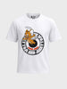 Men's Off White Relaxed Fit Printed Casual T-Shirt