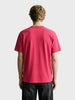Men's Red Relaxed Fit Graphic Printed Casual T-Shirt