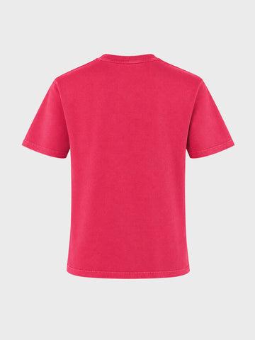 Men's Red Relaxed Fit Graphic Printed Casual T-Shirt
