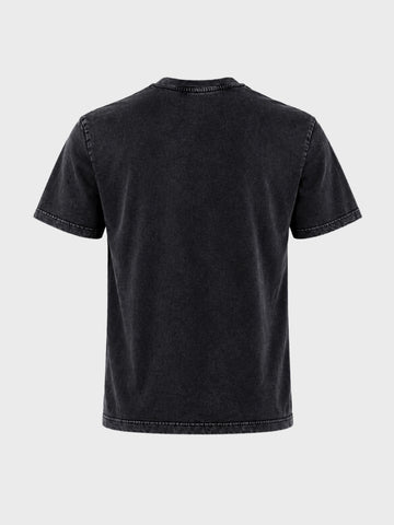 Men's Black Relaxed Fit Graphic Printed Character Street Wear T-Shirt