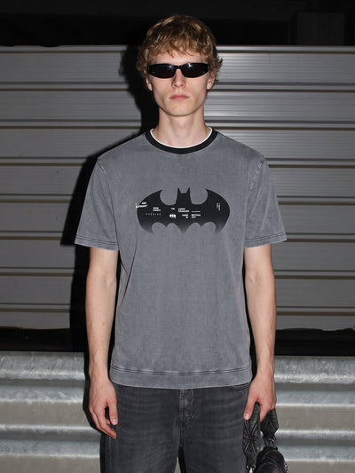 Men's Grey Relaxed Fit Graphic Printed Character Casual T-Shirt