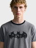 Men's Grey Relaxed Fit Character Printed Casual T-Shirt