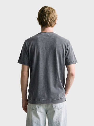 Men's Grey Relaxed Fit Character Printed Casual T-Shirt