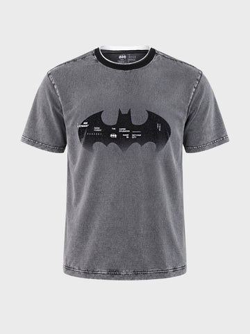 Men's Grey Relaxed Fit Character Printed Casual T-Shirt