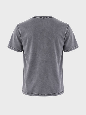 Men's Grey Relaxed Fit Character Printed Casual T-Shirt