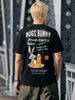 Men's Black Relaxed Fit Printed Casual T-Shirt