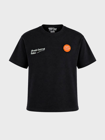 Men's Black Relaxed Fit Printed Casual T-Shirt
