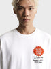 Men's White Relaxed Fit Printed Casual T-Shirt
