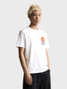 Men's White Relaxed Fit Printed Casual T-Shirt