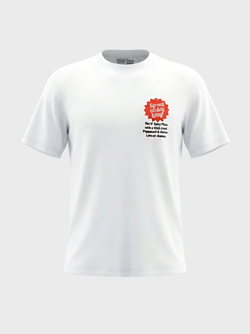 Men's White Relaxed Fit Printed Casual T-Shirt