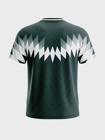 Men's Green Relaxed Fit Graphic Printed Casual T-Shirt