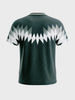 Men's Green Relaxed Fit Graphic Printed Casual T-Shirt