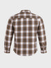 Men's Khaki Slim Fit Checkered Casual Shirt