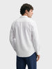 Men's White Regular Fit Solid Casual Shirt