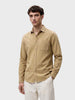 Men's Khaki Regular Fit Solid Casual Shirt