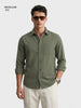 Men's Olive Regular Fit Solid Casual Shirt