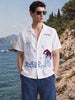 Men's White Relaxed Fit Embroidered Casual Shirt