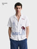 Men's White Relaxed Fit Embroidered Casual Shirt
