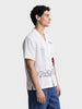 Men's White Relaxed Fit Embroidered Casual Shirt