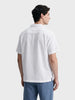 Men's White Relaxed Fit Embroidered Casual Shirt